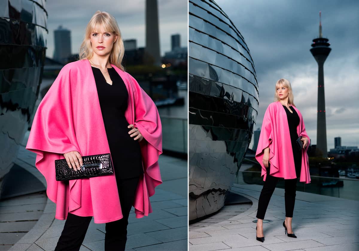 blonde frau medienhafen duesseldorf